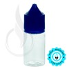 V3 - 30ML PET Plastic CLEAR STUBBY CHUBBY GORILLA BOTTLE W/ CRC/TE SOLID BLUE CAP(1000/case) alternate view
