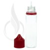 V3 - 60ML PET Plastic CHUBBY GORILLA CLEAR BOTTLE W/ CRC/TE SOLID RED CAP alternate view