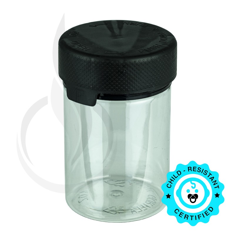 Plastic Spice Jars - 8 oz, Black Cap - Case of 48