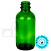 2oz Green Glass Boston Round Bottle 20-400 (Tray pack)