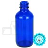 2oz Blue Boston Round Glass Bottle 20-400(240/case)