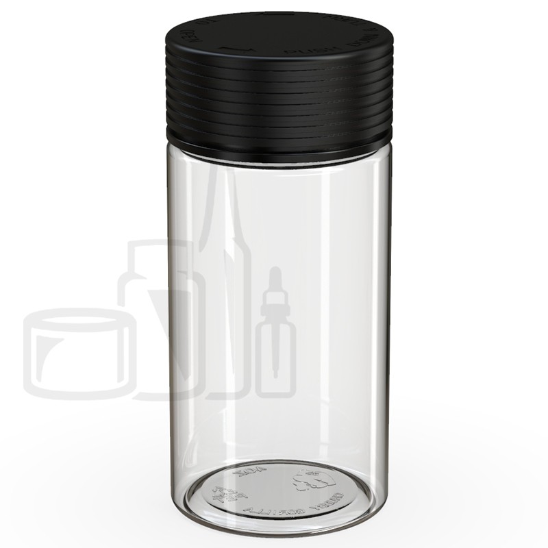 6oz PET Plastic Spiral Container TE/CRC Solid White with Solid White  Cap(300/cs) - Liquid Bottles LLC