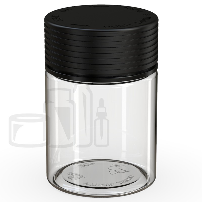 6oz PET Plastic Spiral Container TE/CRC Solid White with Solid White  Cap(300/cs) - Liquid Bottles LLC