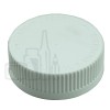 White CRC (Child Resistant Closure) Debossed Cap 45-400 (Push Down and Turn) with HS035 HIS Liner(1100/cs)