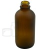 4oz Frosted Amber Glass Boston Round Bottle 22-400(112/cs)