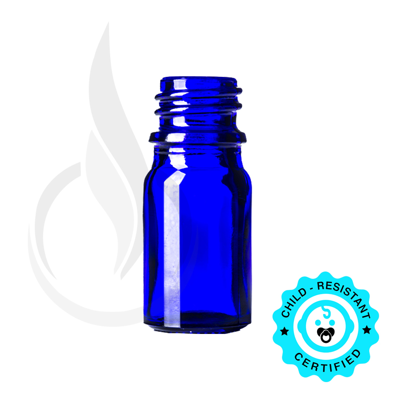 5ml Cobalt Blue Glass Euro Bottle 18-415