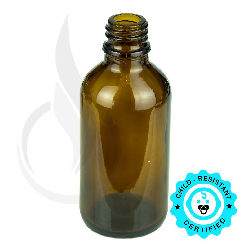 60ml Amber Euro Round Bottle 18-415 - Liquid Bottles LLC