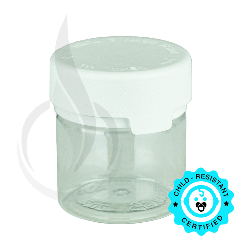 2oz PET Plastic Aviator Series by Chubby Gorilla TE/CRC Clear w/Solid White Cap(500/case)