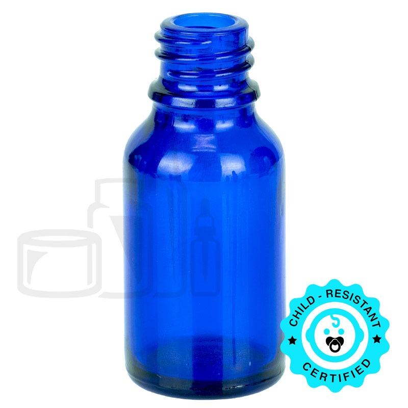 15ml Blue Glass Euro Bottle 18-415(468/case)