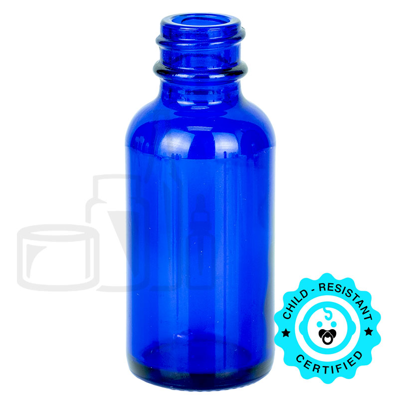 1 Ounce Cobalt Blue Glass Boston Round Bottle 20 400 Liquid Bottles Llc
