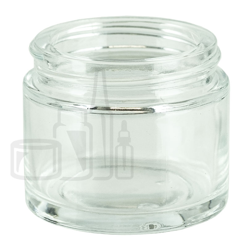 2 oz Straight Sided Low Profile Glass Jar with Gold Plastisol Lined Lid -  53/400
