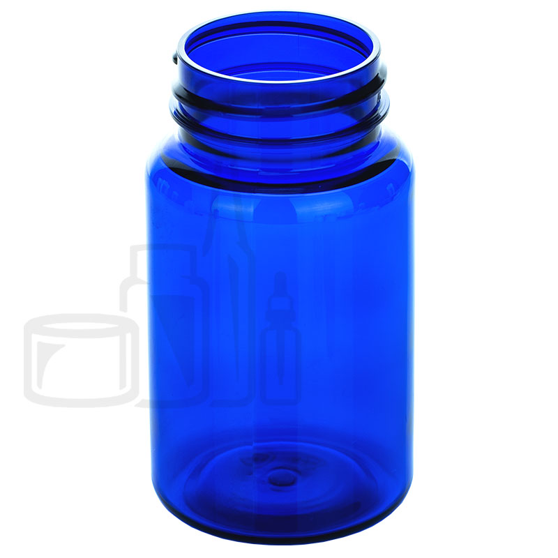 100cc Blue PET Plastic Packer Bottle 38-400