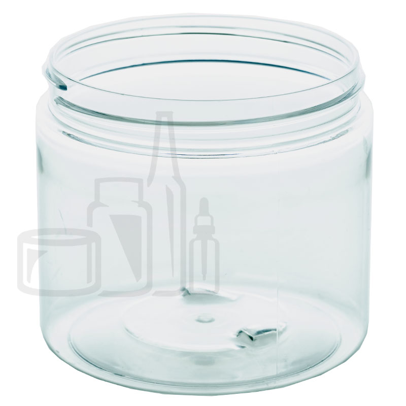 16oz Clear PET Plastic SS Jar- 89-400 (Tray Packs)