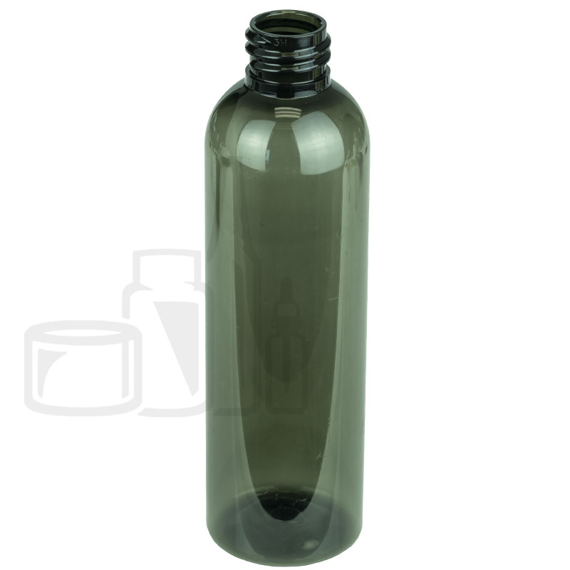 4oz Smoke Black Cosmo Round PET Plastic Bottle 20-410(700/case)