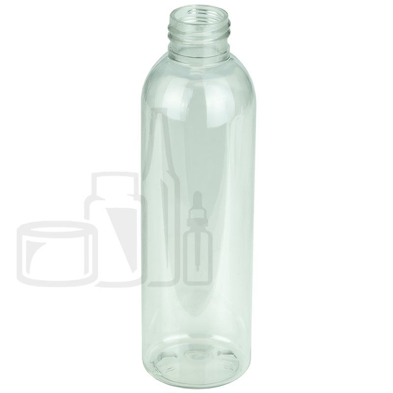 6oz Cosmo Round PET Plastic Bottle 24-410(468/case)