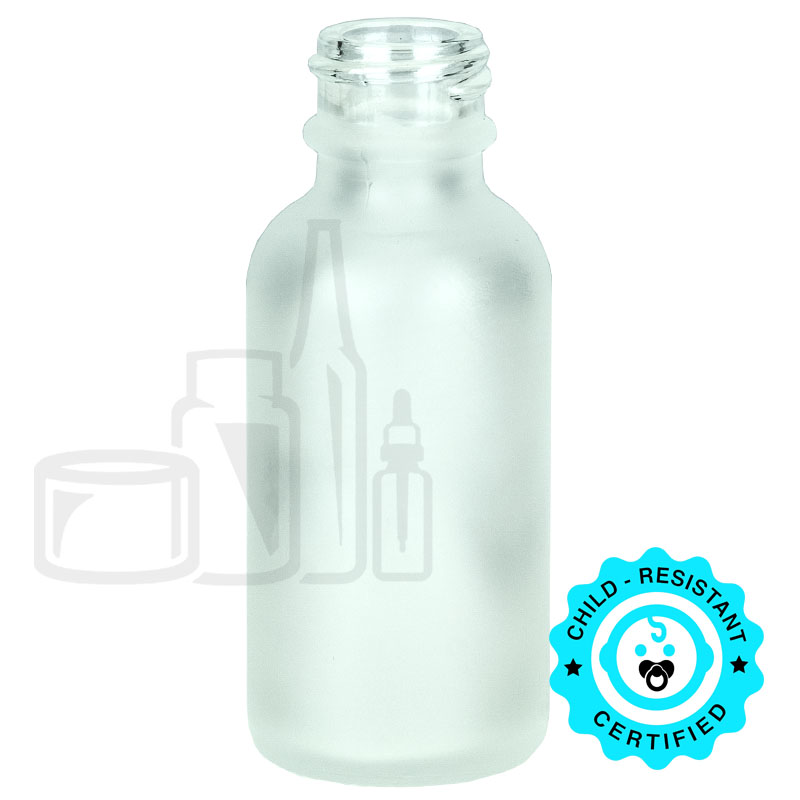 1oz Frosted Glass Boston Round Bottle 20-400(324/case)
