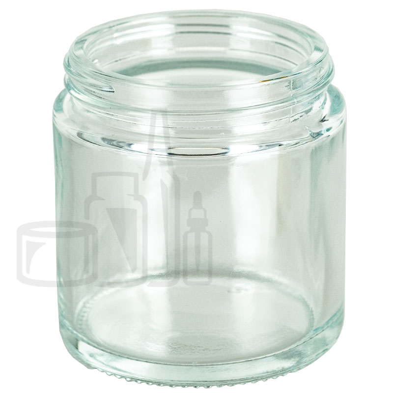 2oz Amber Glass Straight Sided Jars, 53-400 Green Thermoset F217/PTFE Lined  Caps, case/24