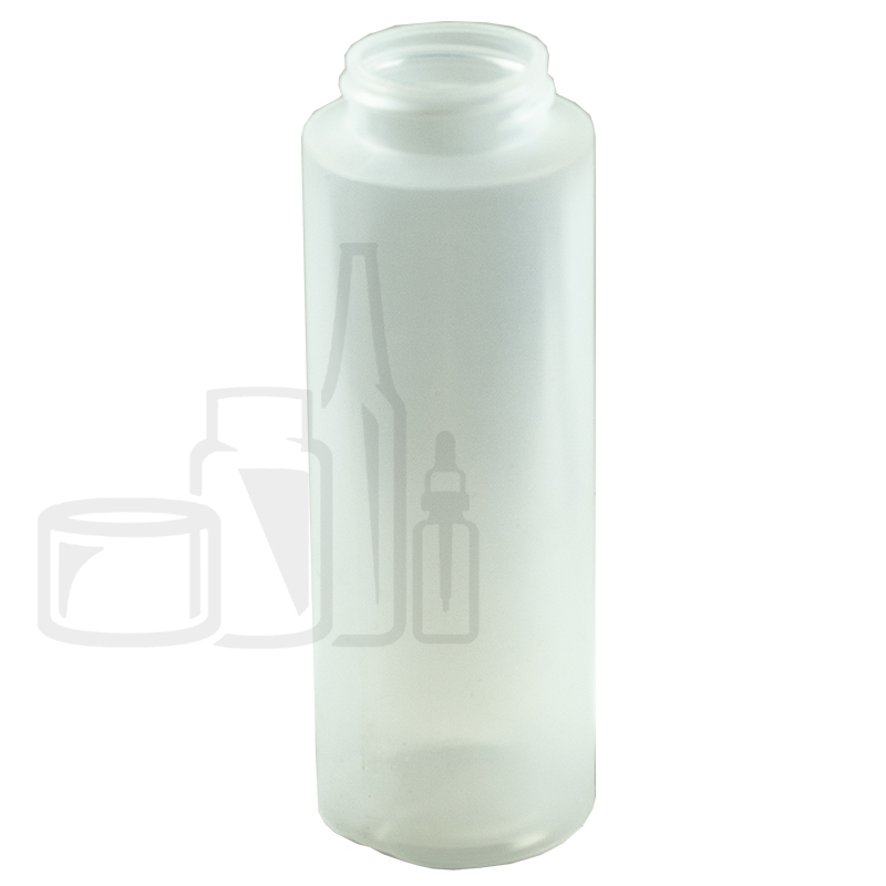 8oz Natural-Colored LDPE Plastic Cylinder Bottle with 38-400(435/case)