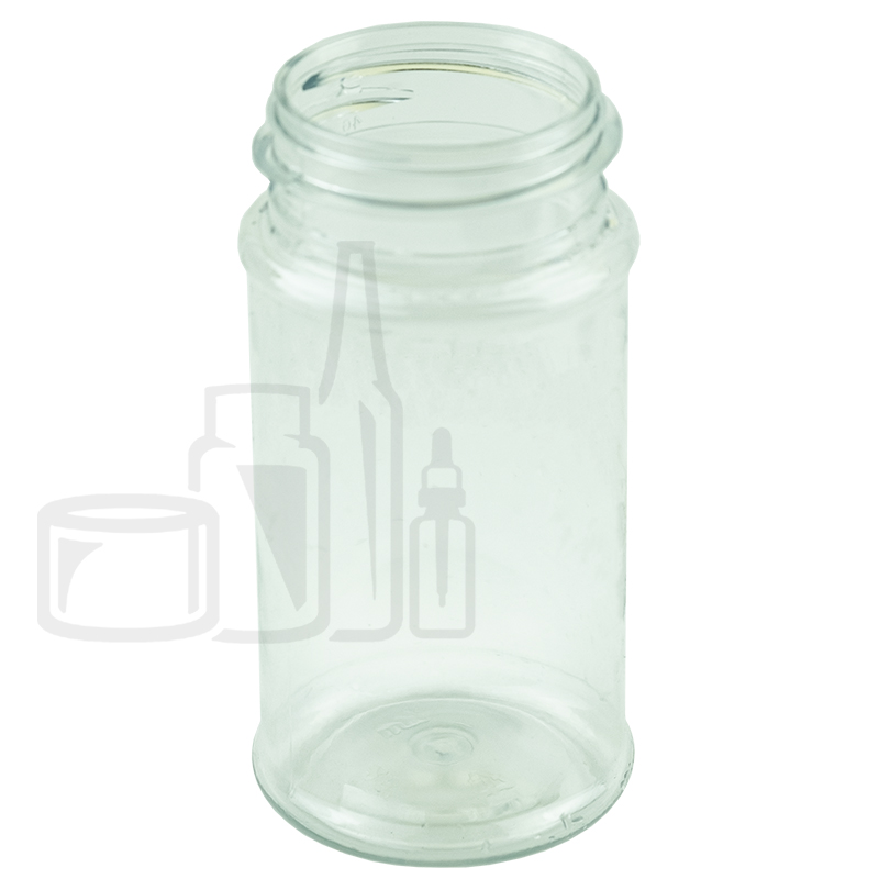 4 oz. Clear PET Plastic Spice Jar, 43mm 43-485, 16.5 Grams