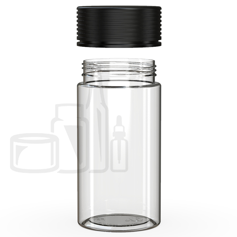 6oz PET Plastic Spiral Container TE/CRC Solid White with Solid White  Cap(300/cs) - Liquid Bottles LLC