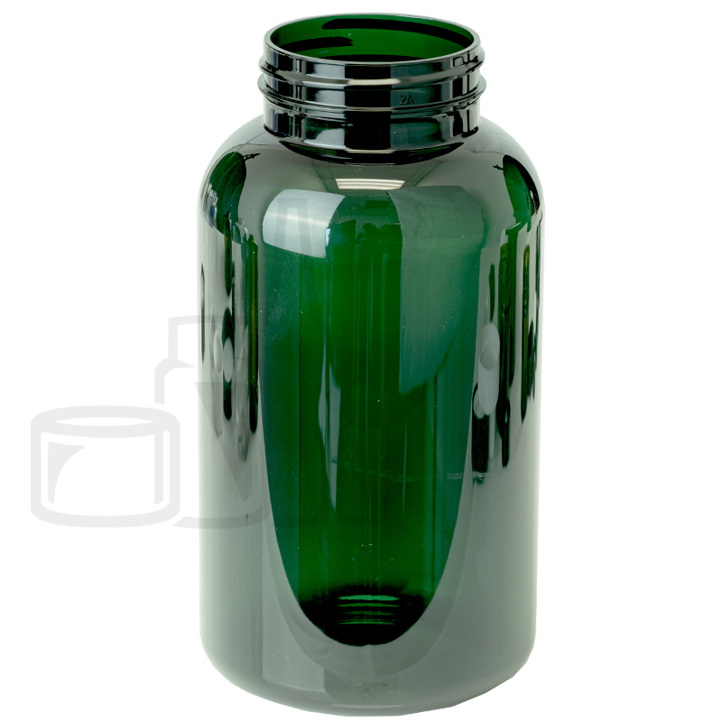 6oz PET Plastic Single Wall Jar 63-400 Green - Liquid Bottles LLC