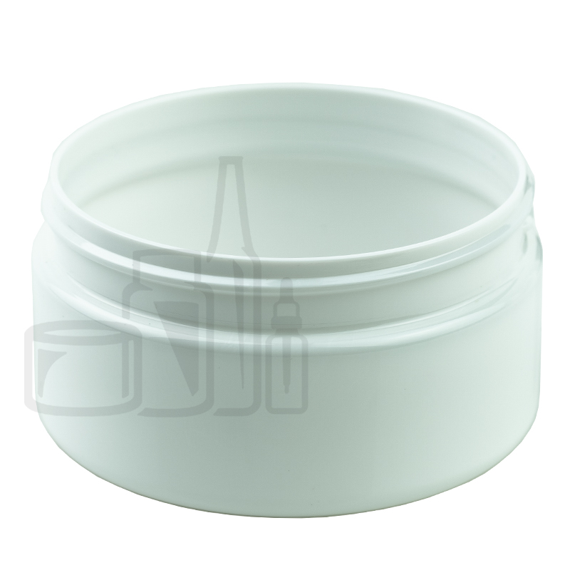 8oz White PET Single Wall Jar with 70-400 Neck Finish - 336/case