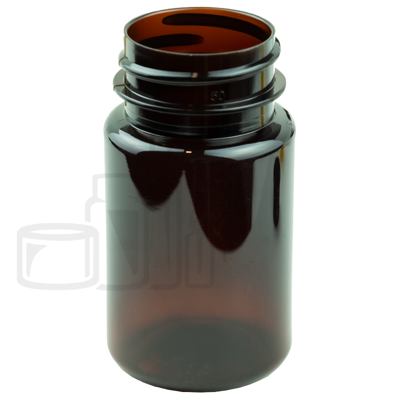 60cc Dark Amber PET Plastic Packer Bottle 33-400(1150/case)