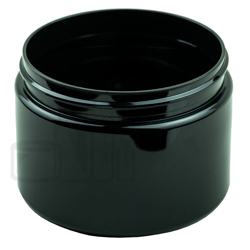 12oz PET Plastic SS Jar - Black - 89-400 (192/case)