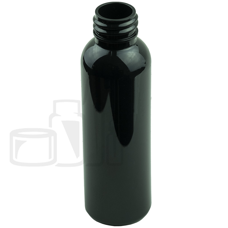 2oz Black Cosmo Round PET Plastic Bottle 20-410 (1230/case)