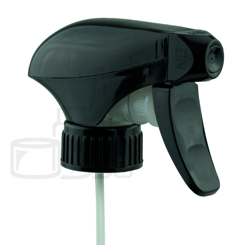 Black PP Trigger Sprayer 28-400 with On/Off, 1.3cc output and 9.5(400/cs)